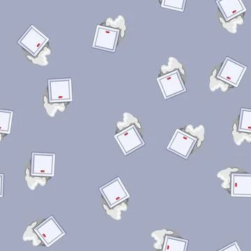 Seamless pattern insulation short circuit fire cartoon vector Stock Illustration