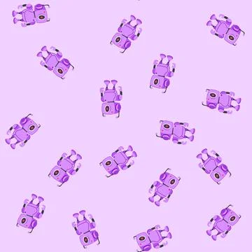 Seamless pattern interactive robot toy cartoon vector 스톡 일러스트