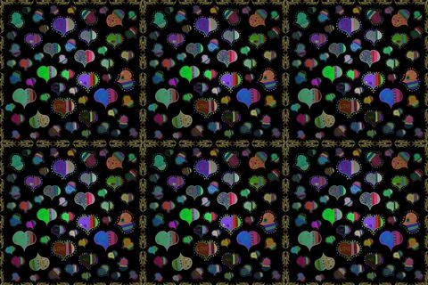 Seamless pattern interesting super nice abstract and cute picture Stock Illustration
