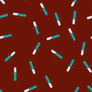 Seamless pattern interface health bar cartoon vector Ilustração Stock
