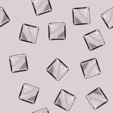 Seamless pattern interface square game button cartoon vector イラスト素材