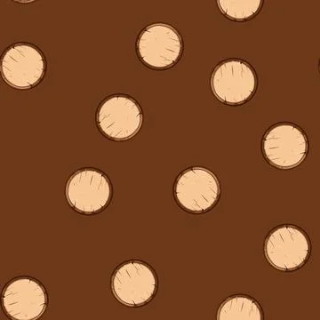 Seamless pattern interface wooden button cartoon vector Stock Illustration