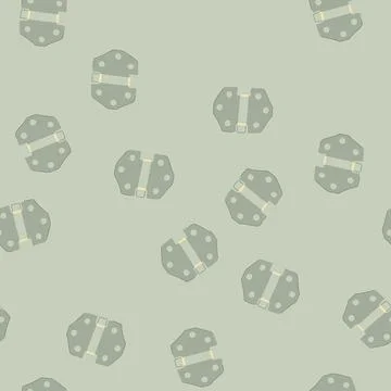 Seamless pattern interior door hinge cartoon vector Stock Illustration