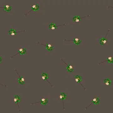 Seamless pattern interior hanging planter cartoon vector Illustrazione stock
