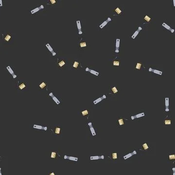 Seamless pattern interior roller paint cartoon vector 库存插图