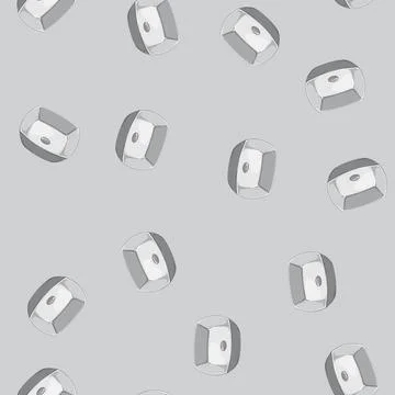 Seamless pattern interior sink ceramic cartoon vector Stock Illustration