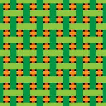 Seamless pattern with interlaced ribbons Stock Illustration