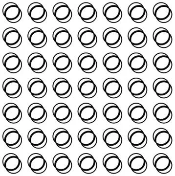 Seamless pattern with interlocking circles. Vector art. Stock Illustration