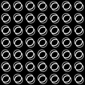 Seamless pattern with interlocking circles. Vector art. Stock Illustration