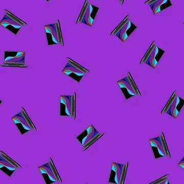 Seamless pattern internet laptop gaming cartoon vector Stock Illustration