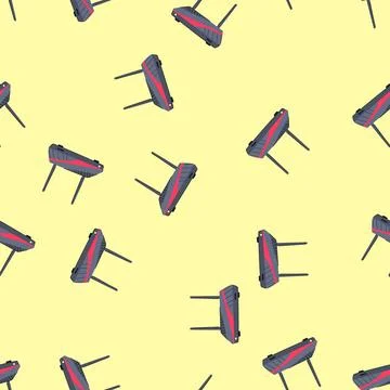 Seamless pattern internet router cartoon vector Stock Illustration