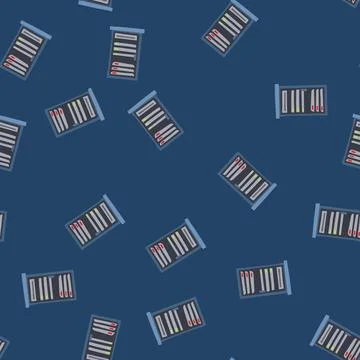 Seamless pattern internet server rack cartoon vector Stock Illustration