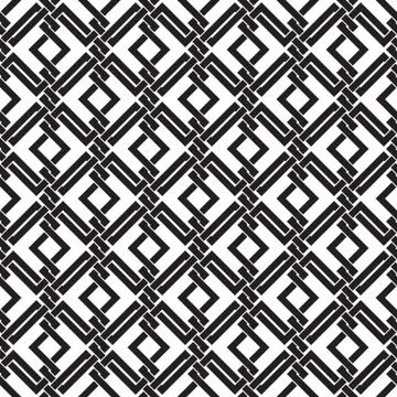 Seamless pattern of intersecting corners with swatch for filling. Stock Illustration
