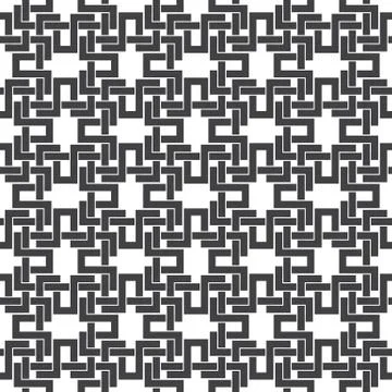 Seamless pattern of intersecting letters H with swatch for filling. Stock Illustration