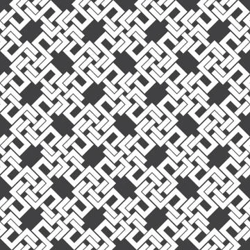 Seamless pattern of intersecting letters H with swatch for filling. Stock Illustration