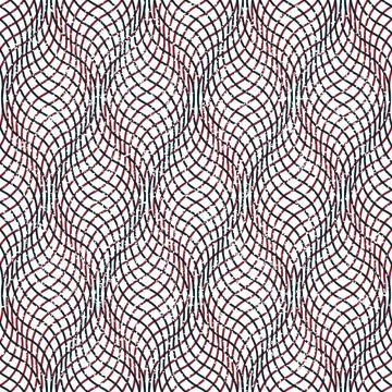 Seamless pattern with intersecting red and green wavy lines 5709 Stock Illustration