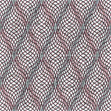 Seamless pattern with intersecting red and green wavy lines 5853 Illustrazione stock