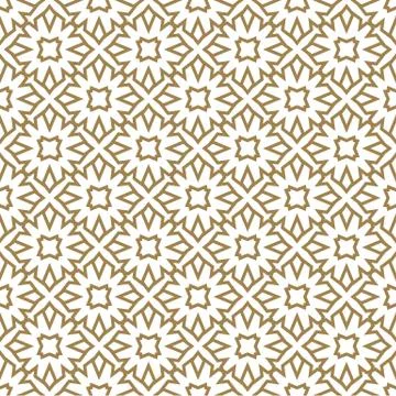 Seamless pattern of intersecting thin gold lines on black background. Abstrac Stock Illustration