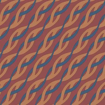 Seamless pattern. Intertwining. Wrapping. Textile design. Stock Illustration