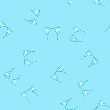 Seamless pattern intimate bra sexy cartoon vector Stock Illustration