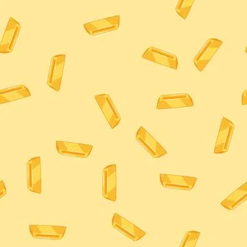 Seamless pattern invest gold bar cartoon vector Stock Illustration