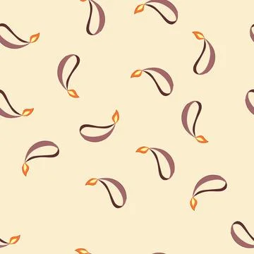 Seamless pattern invitation diwali lamp cartoon vector Stock Illustration