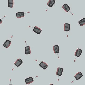 Seamless pattern iron frying pan cartoon vector Stock Illustration