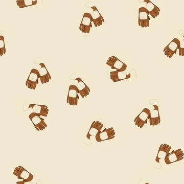 Seamless pattern iron gloves welding cartoon vector Illustrazione stock