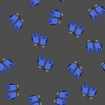 Seamless pattern iron gloves welding cartoon vector Illustrazione stock