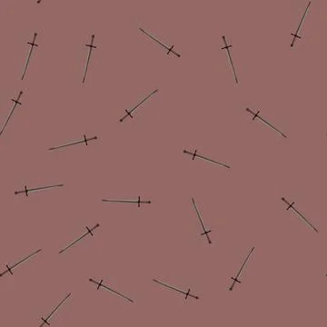 Seamless pattern iron medieval weapon cartoon vector Stock Illustration