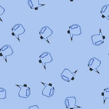 Seamless pattern iron steam cleaner cartoon vector Stockillustratie