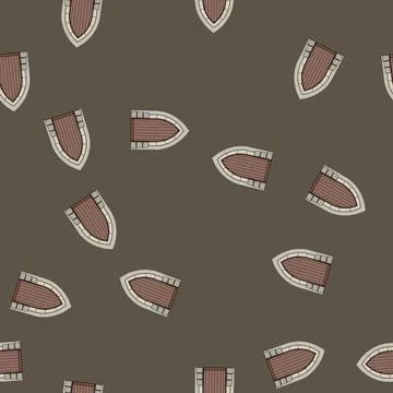 Seamless pattern ironwork ancient medieval door cartoon vector Stock Illustration