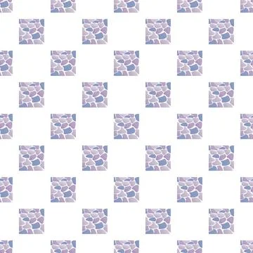 Seamless pattern with irregular abstract pastel colored shapes Illustrazione stock