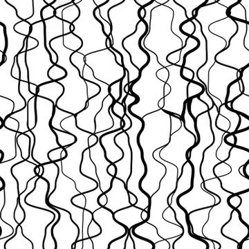 Seamless pattern with irregular lines Stock Illustration