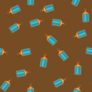 Seamless pattern islam arabic lantern cartoon vector Stockillustratie