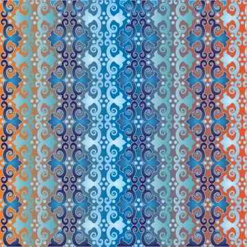 Seamless pattern islamic style blue version one Stock Illustration
