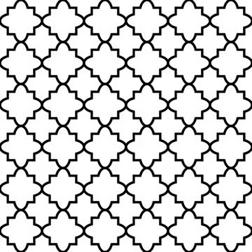 Seamless pattern in islamic style, vector geometric ornament texture or backg Illustrazione stock
