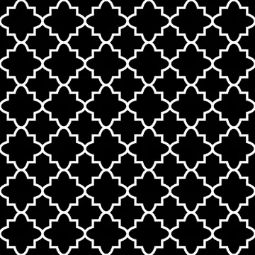 Seamless pattern in islamic style, vector geometric ornament texture or backg Stock Illustration