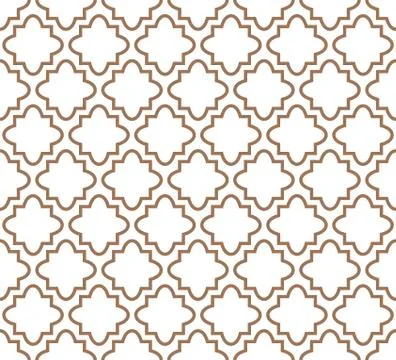 Seamless pattern in islamic style, vector geometric ornament texture or backg Stock Illustration