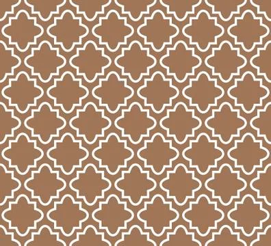 Seamless pattern in islamic style, vector geometric ornament texture or backg Illustrazione stock