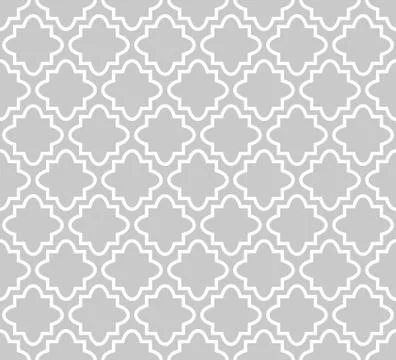 Seamless pattern in islamic style, vector geometric ornament texture or backg Stock Illustration