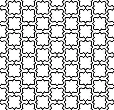 Seamless pattern in islamic style, vector geometric ornament texture or backg Stock Illustration