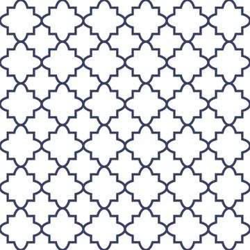 Seamless pattern in islamic style, vector geometric ornament texture or backg Illustrazione stock