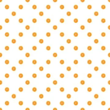 Seamless pattern of isolated slices of orange. Wallpaper for background, desi Stock Photos