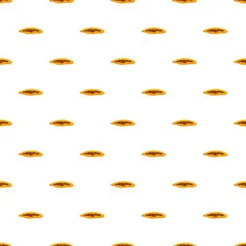 Seamless pattern with isolated stylized meat patties Stock Illustration