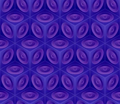 Seamless pattern from isometric cubes. Abstract geometric backdrop. Design ba Stock Illustration