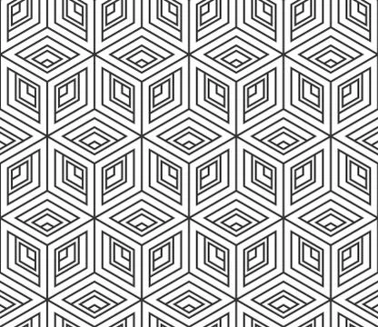 Seamless pattern from isometric cubes. Illustrazione stock