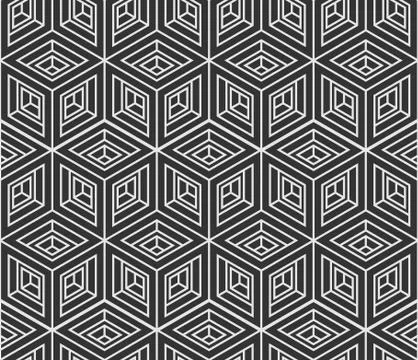 Seamless pattern from isometric cubes. Illustrazione stock