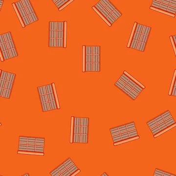 Seamless pattern isometric plastic crate cartoon vector イラスト素材