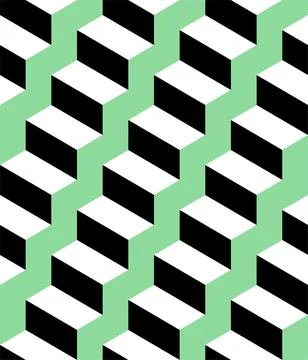 Seamless pattern isometric staircase optical illusion Stock Illustration